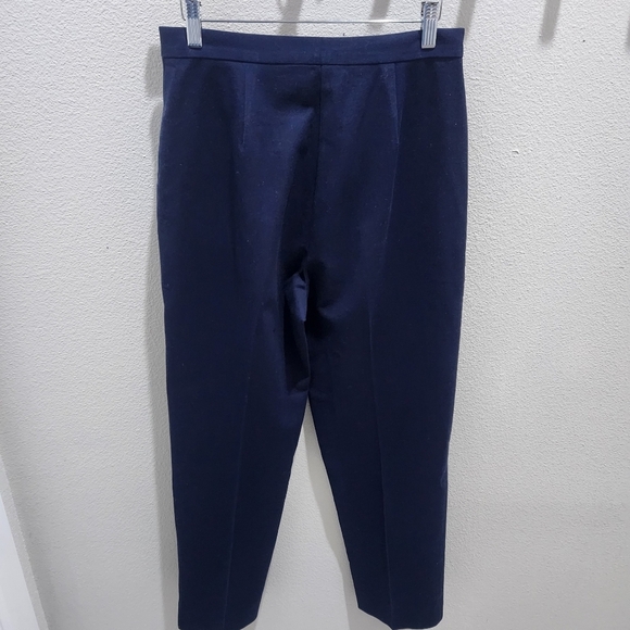 Ralph Lauren Womens High Rise Straight Leg Classic Equestrian Style Pants Navy 8 - Picture 4 of 10